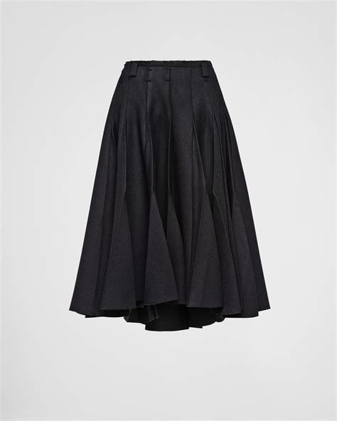 prada orange skirt|prada black pleated skirt.